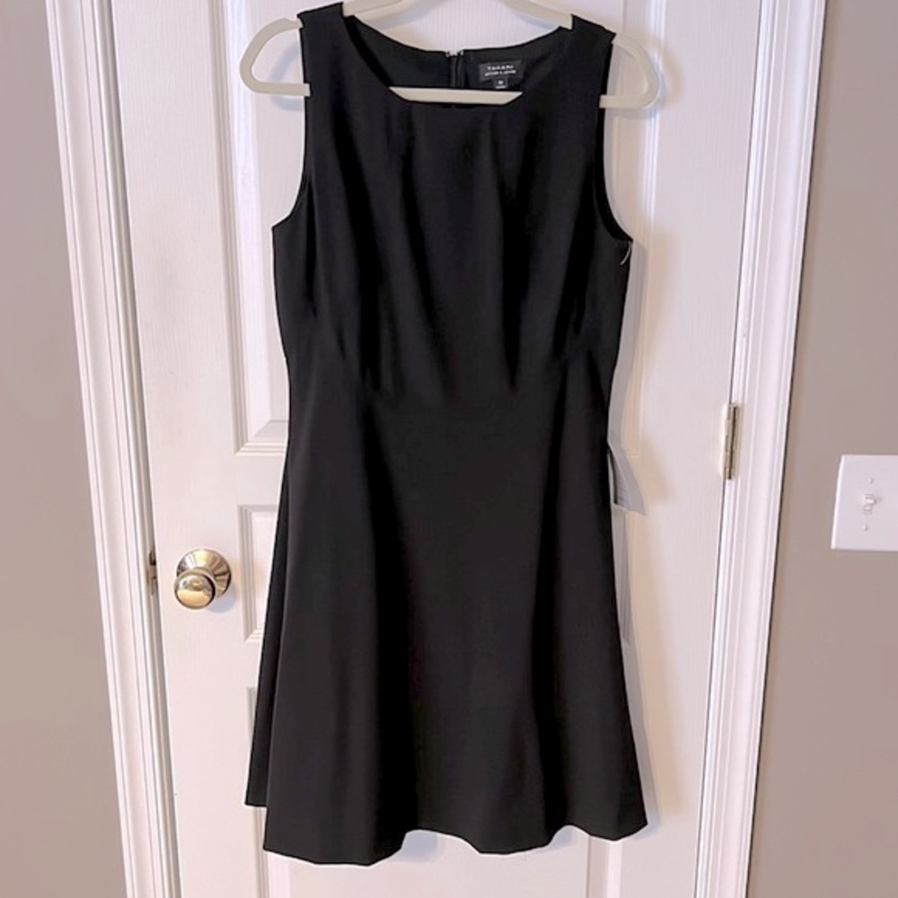 Tahari Fit & Flair Dress Black Size 10